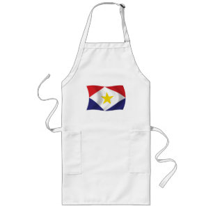 Largo Delantal de la bandera de Saba