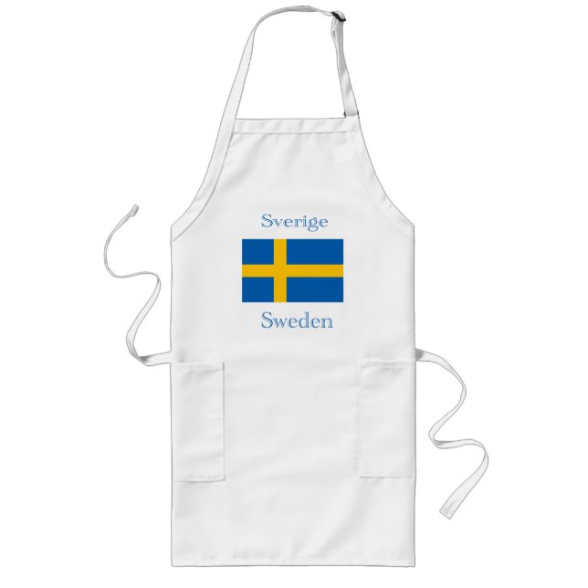 Largo Delantal de la bandera de Suecia (Frente)