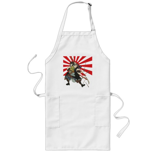 Largo Delantal de la bandera del samurai (Frente)