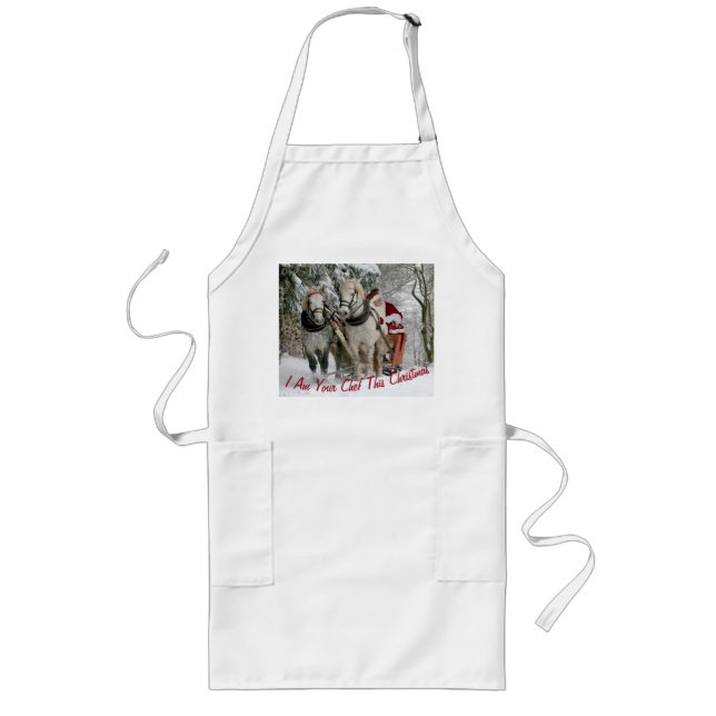 Largo Delantal de Navidad Soy tu chef (Frente)