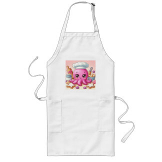 Largo Delantal de pulpo para hornear lindo