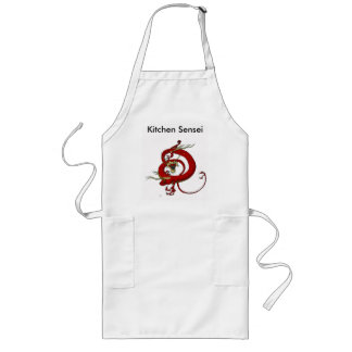 Largo Delantal de Sensei de la cocina