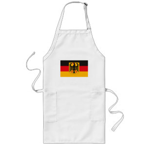 Largo Delantal del COA de la bandera w de Alemania