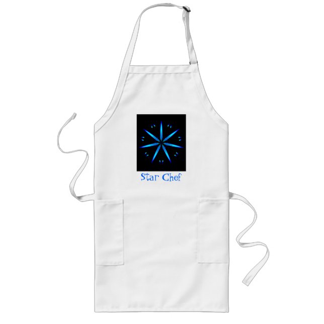 Largo Delantal del cocinero de la estrella (Frente)