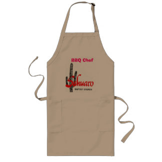 Largo delantal del cocinero del Bbq del sahuaro