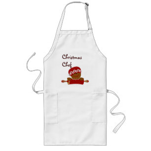 Largo Delantal del cocinero del navidad