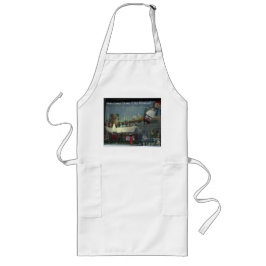 Largo Delantal del desfile del reno de Santa del navidad