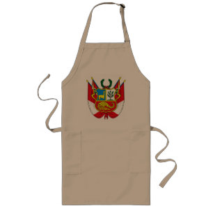 Largo Delantal del escudo de armas de Perú