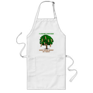 Largo Delantal divertido árbol de tocino Humor