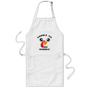 Largo Delantal Gobble Til You Wobble - Divertido Día Fes