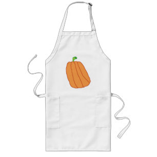 Largo Delantal inclinado de la calabaza