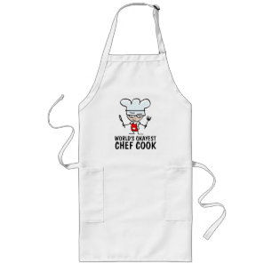 Largo Delantal para Hombres Cocinero Chef BBQ del Mundo 