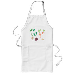 Largo Delantal Parche de Verduras