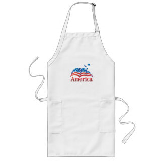 Largo Delantal patriótico de la bandera americana