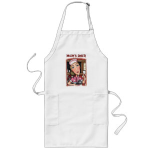 Largo Delantal personalizado de la cocina de la camarera