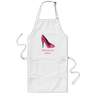 Largo Delantal rosado del zapato del tacón alto