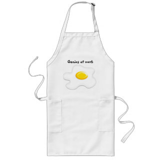Largo Delantal simpático para genios de la cocina