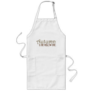 Largo Delantal suave de la cocina de la cita del otoño