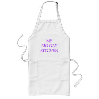 Largo Mi delantal gay grande de la cocina