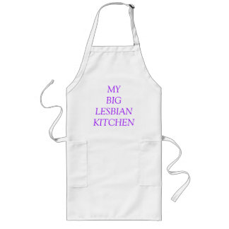Largo Mi delantal lesbiano grande de la cocina