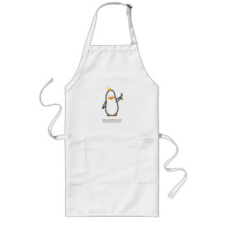 Largo PINGÜINO CON EL VINO en un delantal