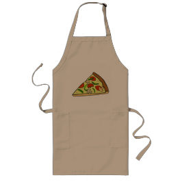 Largo Rebanada del delantal de los hombres de la pizza