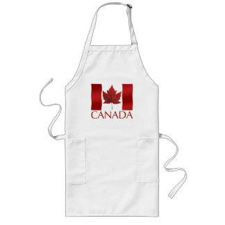 Largo Recuerdo de la hoja de arce de Canadá del delantal