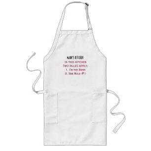 Largo Régimen de cocina novedad delantal del chef