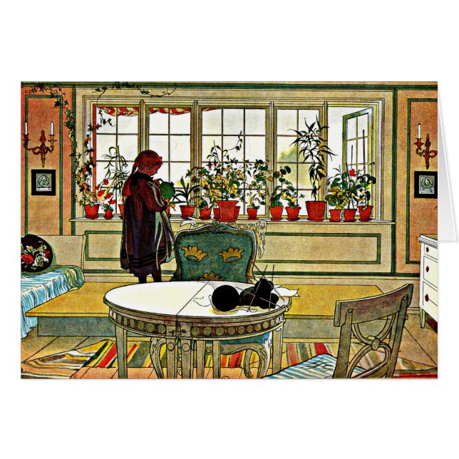 Larsson - Flores en el Windowsill (Anverso (Horizontal))