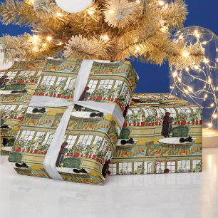 Larsson, flores sobre el papel de envolver de Wind