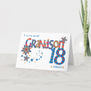 Las 18.ª Estrellas de cumpleaños y tarjeta de arte