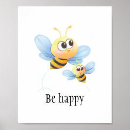 Las abejas son felices posters de pared para bebé 