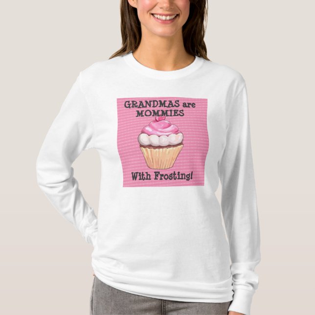 Las abuelas son mamás con camiseta de glaseado (Anverso)