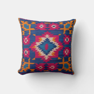 Las almohadas azules de Kilim para cada habitación