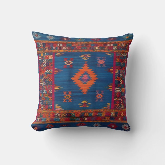 Las almohadas azules de Kilim para cada habitación (Anverso)