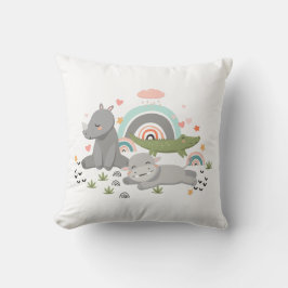 Las almohadas están decoradas con un ilustracion d