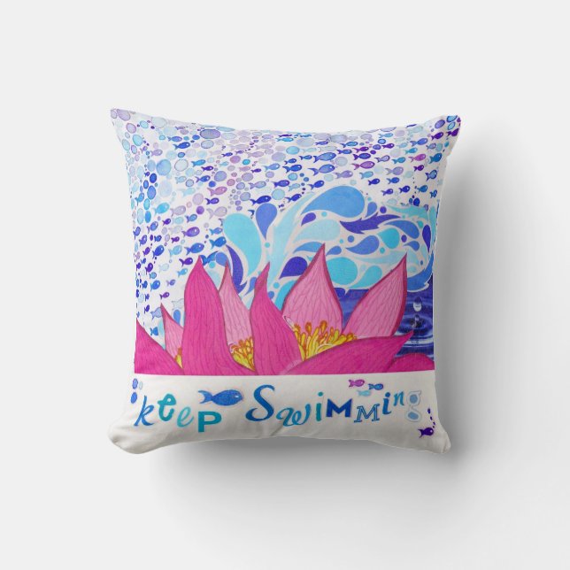 Las almohadas rosadas 16x16 del océano se dirigen (Anverso)