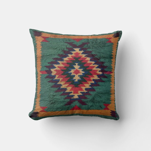 Las almohadas verdes de Kilim Lumbar: perfectas pa (Anverso)