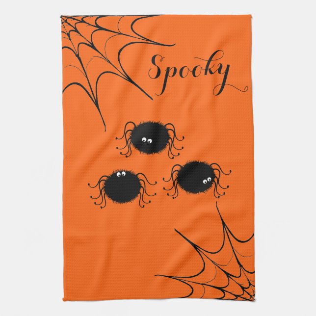 Las arañas bailarinas de toallas de Halloween (Vertical)