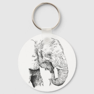 Las arrugas son divertidas llavero de elefante her
