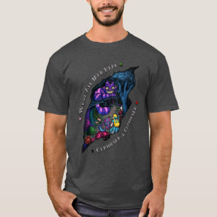 Las aventuras de Alicia en la camiseta del país de