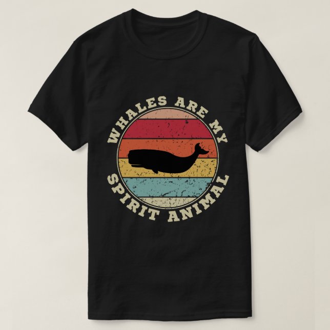 Las ballenas son mi camiseta animal espiritual (Diseño del anverso)