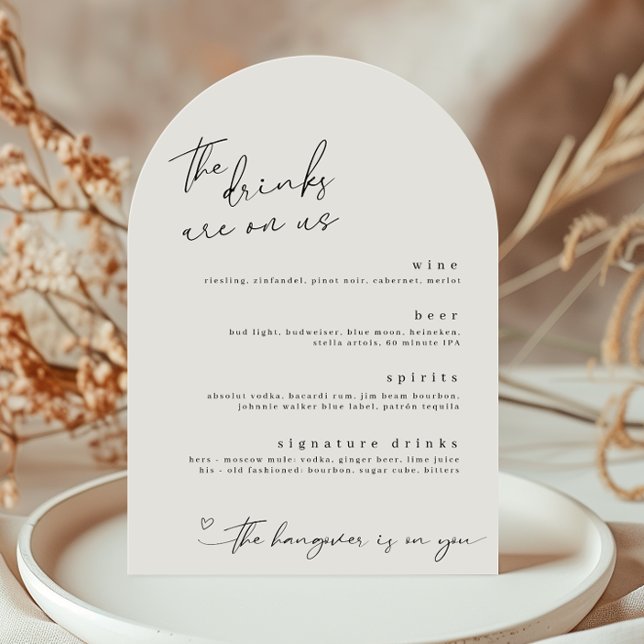 Las bebidas están en la tarjeta de menú de bebidas (Subido por el creador)