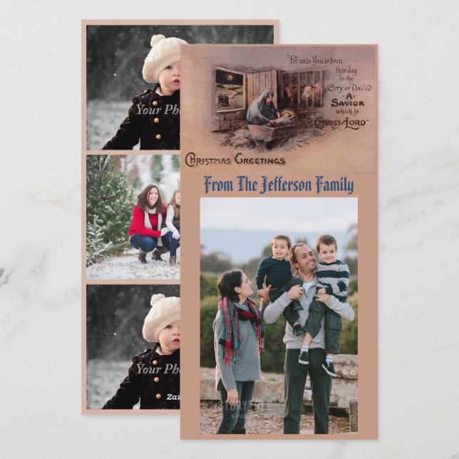 Las bendiciones de la tarjeta fotográfica de Navid (Anverso / Reverso)