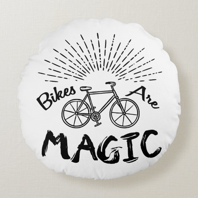 Las Bicicletas Son Cojín decorativo Mágico (Anverso)