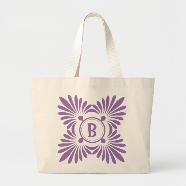Las bolsas de asas cones monograma: Estampado de (Frente)