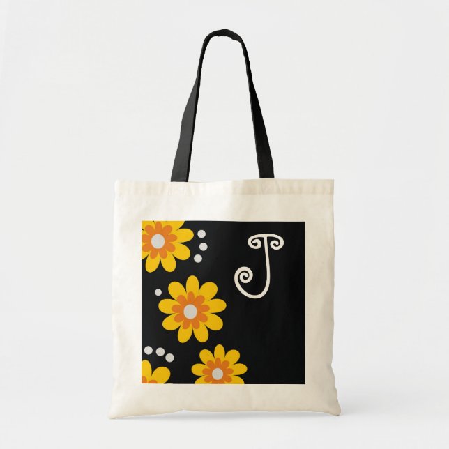 Las bolsas de asas cones monograma:: Flores (Frente)