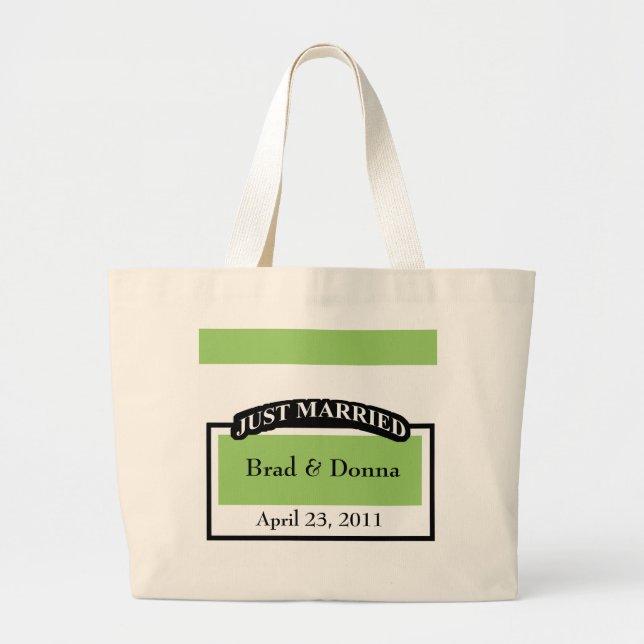 Las bolsas de asas de encargo de la boda (Frente)