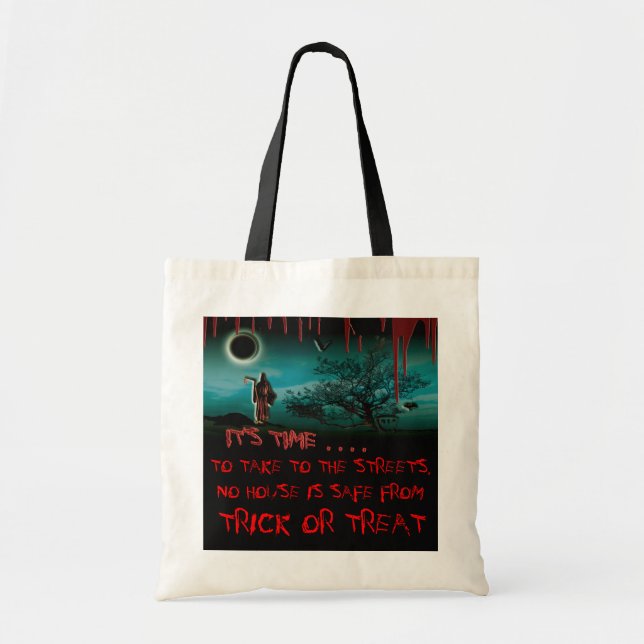 Las bolsas de asas de Halloween - personalizar (Frente)