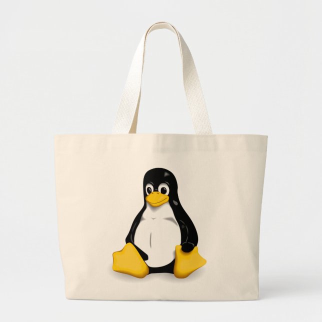 Las bolsas de asas de Linux Tux (Frente)